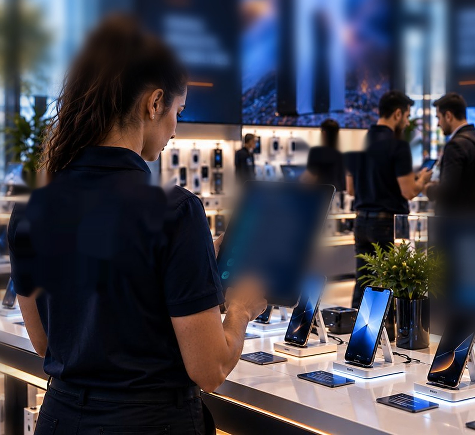 A field operator auditing display devices in store